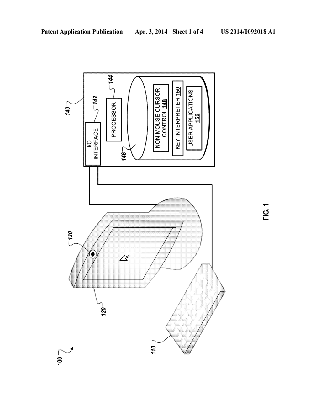 NON-MOUSE CURSOR CONTROL INCLUDING MODIFIED KEYBOARD INPUT - diagram, schematic, and image 02