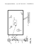 METHOD AND APPARATUS OF PHYSICALLY MOVING A PORTABLE UNIT TO VIEW AN IMAGE     OF A STATIONARY MAP diagram and image