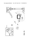 METHOD AND APPARATUS OF PHYSICALLY MOVING A PORTABLE UNIT TO VIEW AN IMAGE     OF A STATIONARY MAP diagram and image