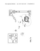 METHOD AND APPARATUS OF PHYSICALLY MOVING A PORTABLE UNIT TO VIEW AN IMAGE     OF A STATIONARY MAP diagram and image