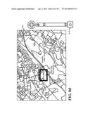 METHOD AND APPARATUS OF PHYSICALLY MOVING A PORTABLE UNIT TO VIEW AN IMAGE     OF A STATIONARY MAP diagram and image