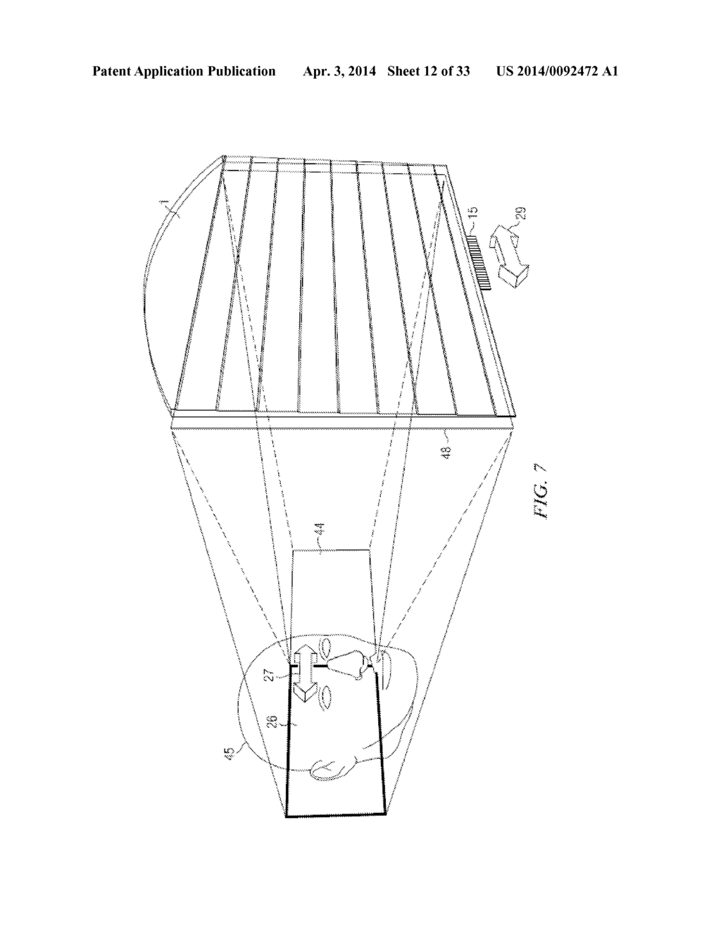 Stepped waveguide autostereoscopic display apparatus with a reflective     directional element - diagram, schematic, and image 13