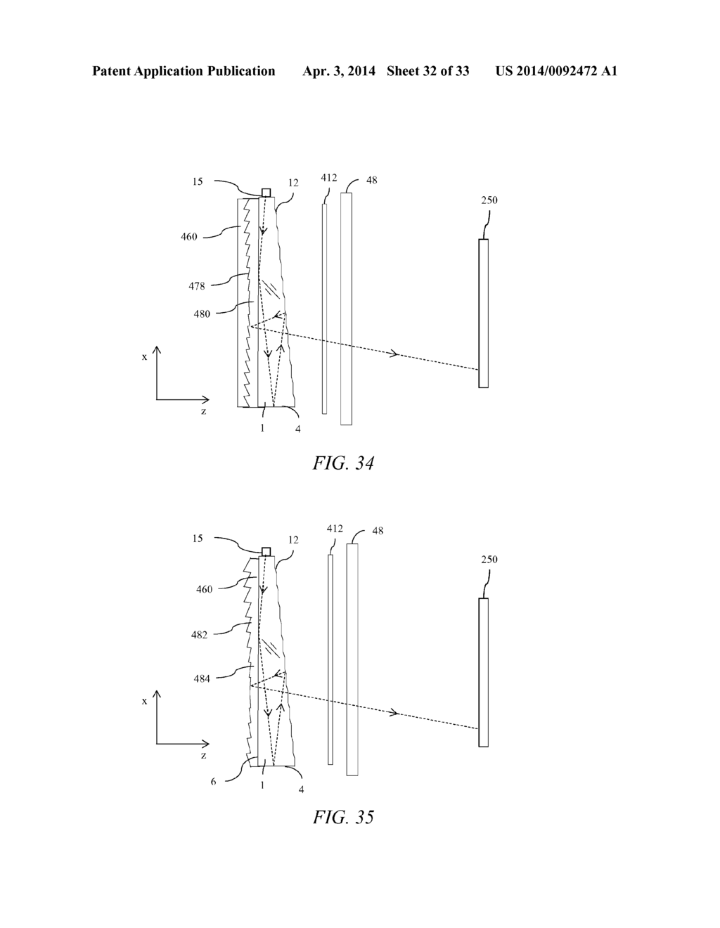 Stepped waveguide autostereoscopic display apparatus with a reflective     directional element - diagram, schematic, and image 33