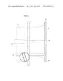 DEVICE FOR ADJUSTING AN OPTICAL TUBE ARRANGED IN THE HOUSING OF A     HEADLIGHT OR OPTICAL DEVICE diagram and image