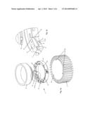 DEVICE FOR FASTENING AND CONTACTING A LIGHTING MEANS AND/OR A LIGHTING     MODULE, AND LAMP diagram and image