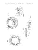 DEVICE FOR FASTENING AND CONTACTING A LIGHTING MEANS AND/OR A LIGHTING     MODULE, AND LAMP diagram and image