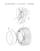 DEVICE FOR FASTENING AND CONTACTING A LIGHTING MEANS AND/OR A LIGHTING     MODULE, AND LAMP diagram and image