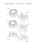 DEVICE FOR FASTENING AND CONTACTING A LIGHTING MEANS AND/OR A LIGHTING     MODULE, AND LAMP diagram and image