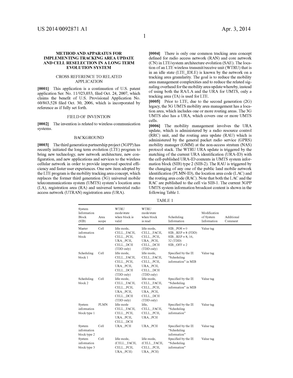 METHOD AND APPARATUS FOR IMPLEMENTING TRACKING AREA UPDATE AND CELL     RESELECTION IN A LONG TERM EVOLUTION SYSTEM - diagram, schematic, and image 05