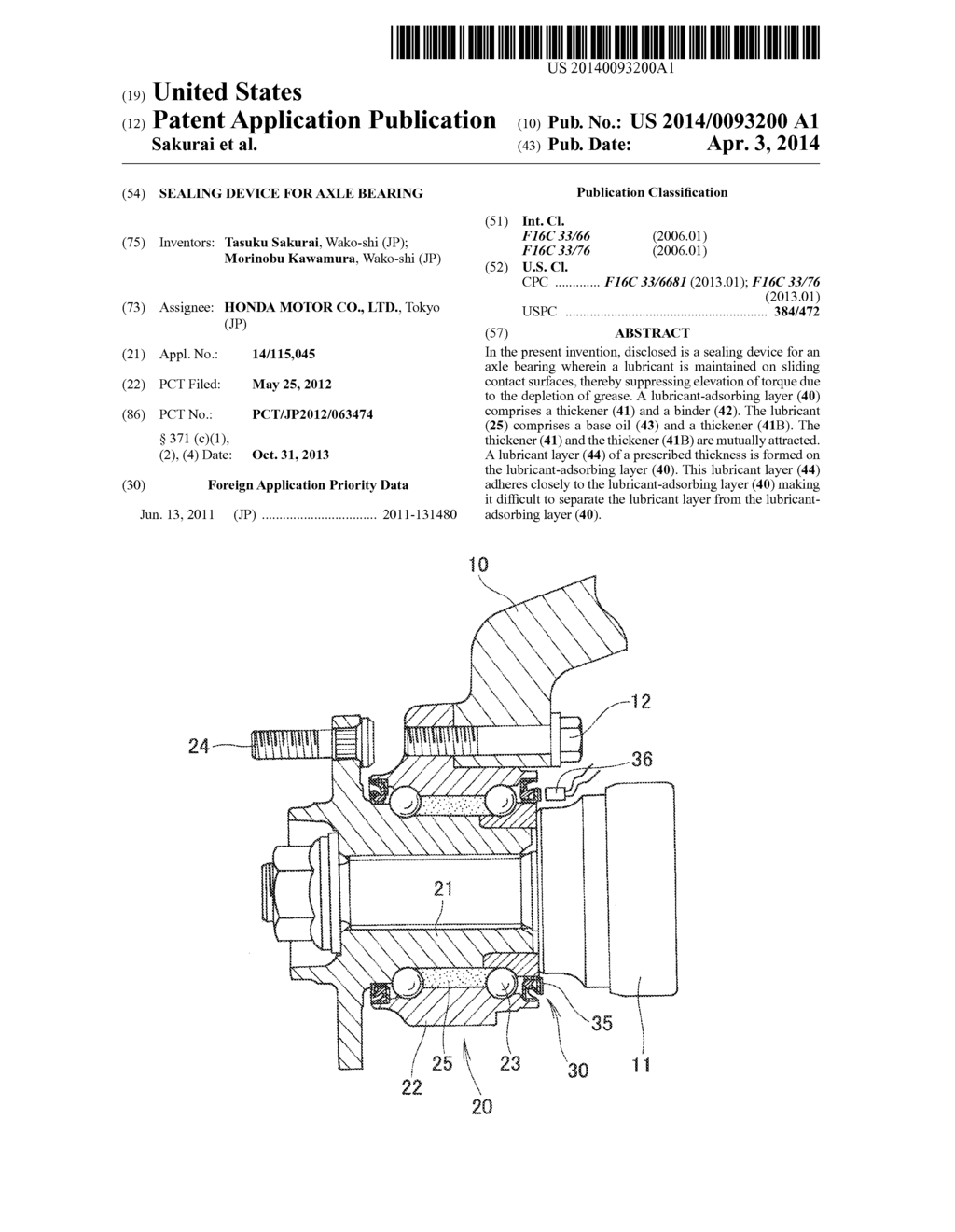 SEALING DEVICE FOR AXLE BEARING - diagram, schematic, and image 01