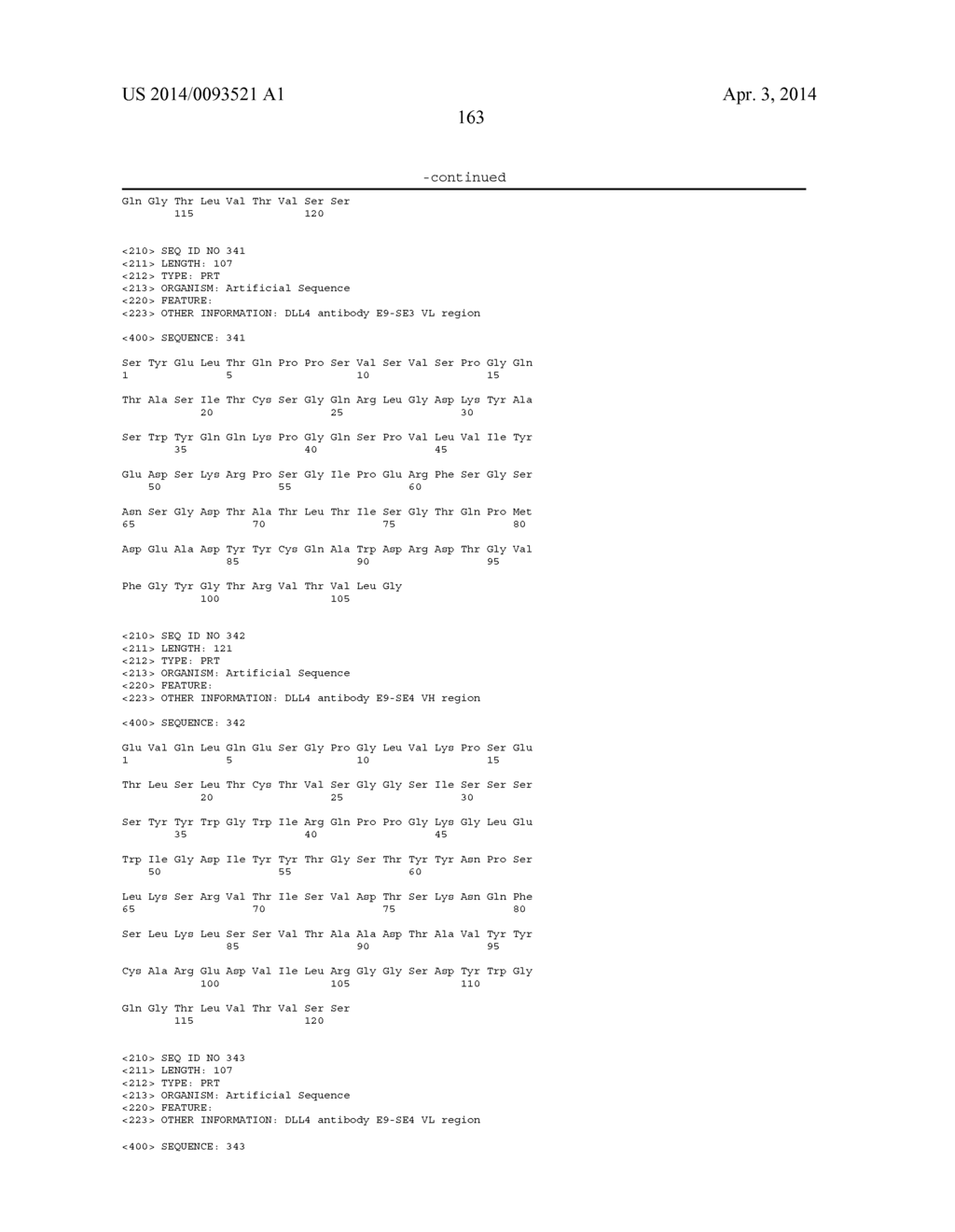 THERAPEUTIC DLL4 BINDING PROTEINS - diagram, schematic, and image 164