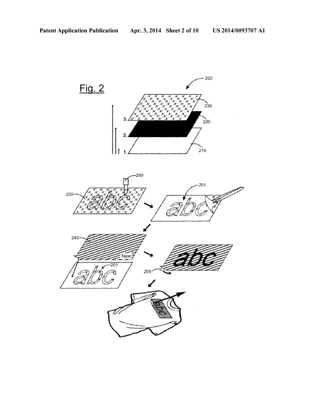 Method of Producing a Motif Having Reflecting Properties and Transferring     said Motif onto a Substrate, and a Reflection Transfer Film - diagram, schematic, and image 03