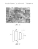 FILM WITH ALTERNATING STRIPES AND STRANDS AND APPARATUS AND METHOD FOR     MAKING THE SAME diagram and image