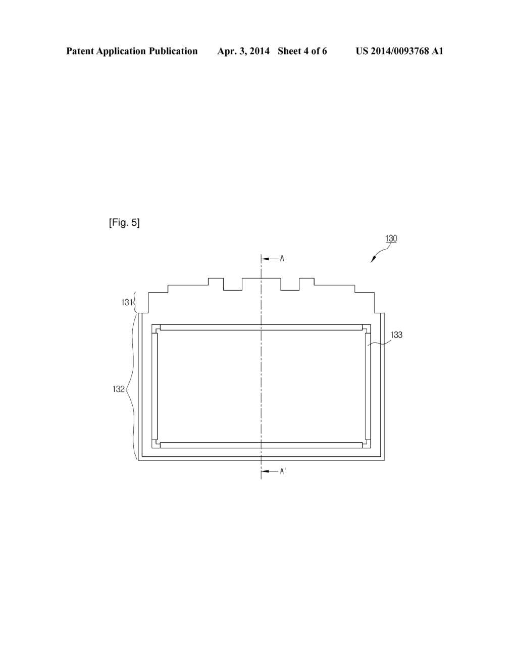 PARTITION OF POUCH TYPE SECONDARY BATTERY - diagram, schematic, and image 05