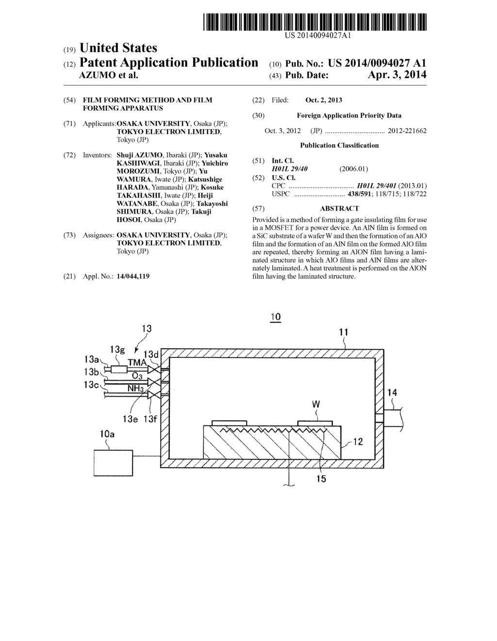 FILM FORMING METHOD AND FILM FORMING APPARATUS - diagram, schematic, and image 01