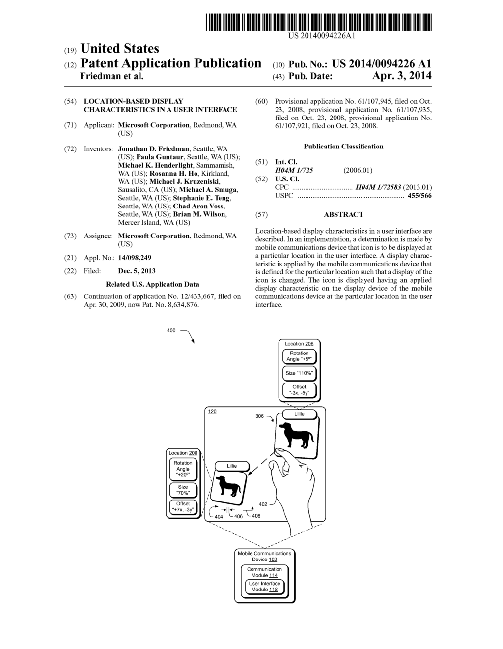 Location-Based Display Characteristics in a User Interface - diagram, schematic, and image 01