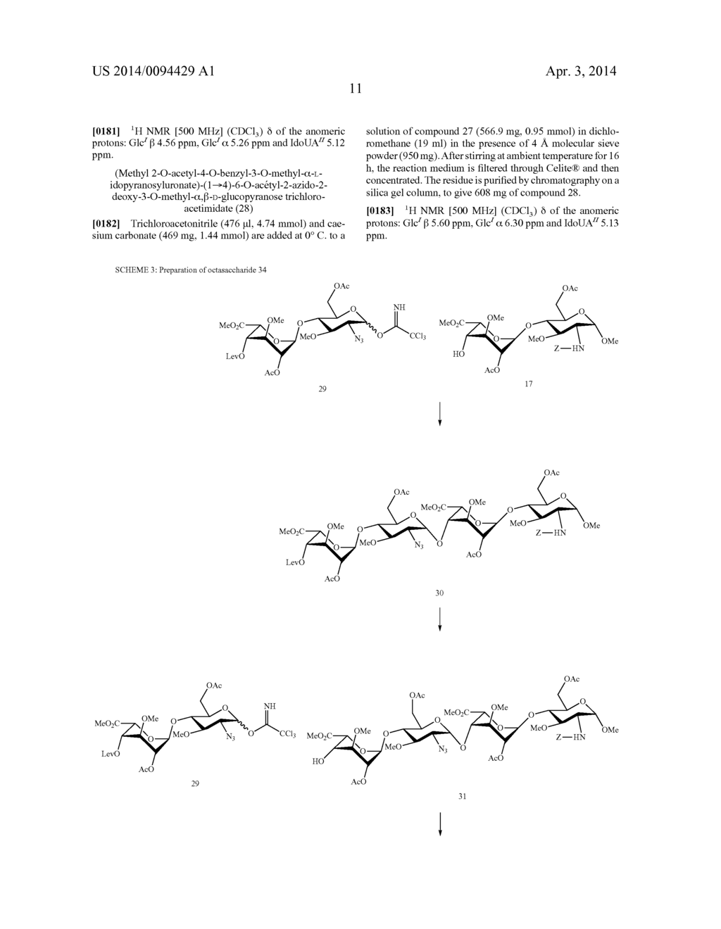 FGF RECEPTOR-ACTIVATING 3-O-ALKYL OLIGOSACCHARIDES, PREPARATION THEREOF     AND THERAPEUTIC USE THEREOF - diagram, schematic, and image 12