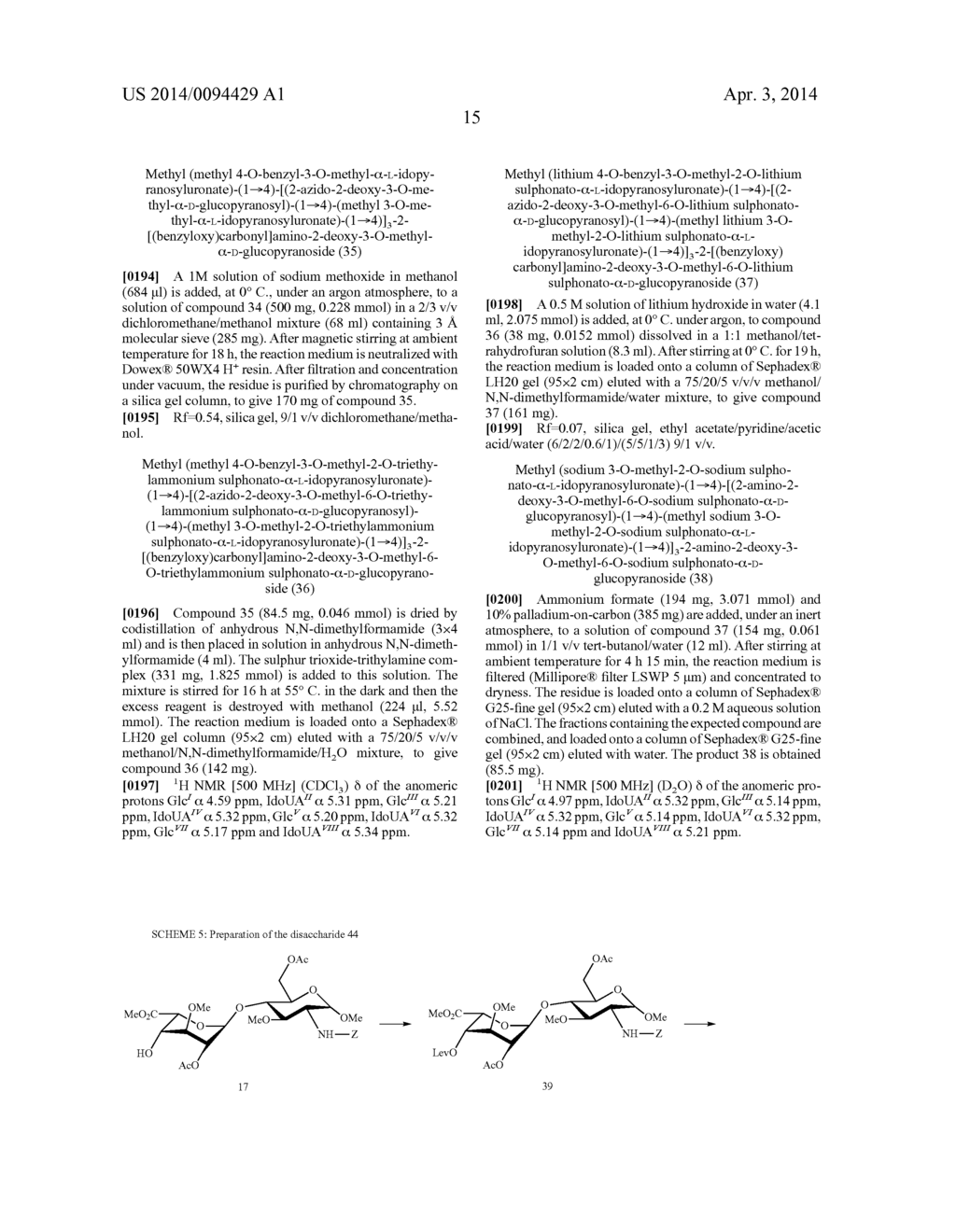 FGF RECEPTOR-ACTIVATING 3-O-ALKYL OLIGOSACCHARIDES, PREPARATION THEREOF     AND THERAPEUTIC USE THEREOF - diagram, schematic, and image 16