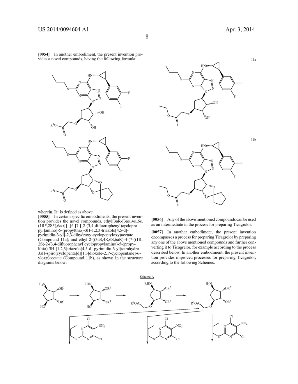 NEW INTERMEDIATES AND PROCESSES FOR PREPARING TICAGRELOR - diagram, schematic, and image 09