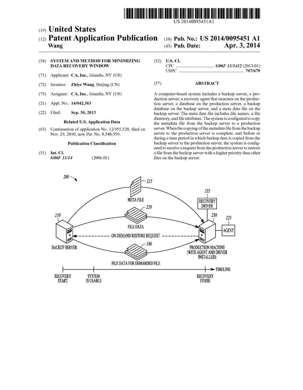 SYSTEM AND METHOD FOR MINIMIZING DATA RECOVERY WINDOW - diagram, schematic, and image 01