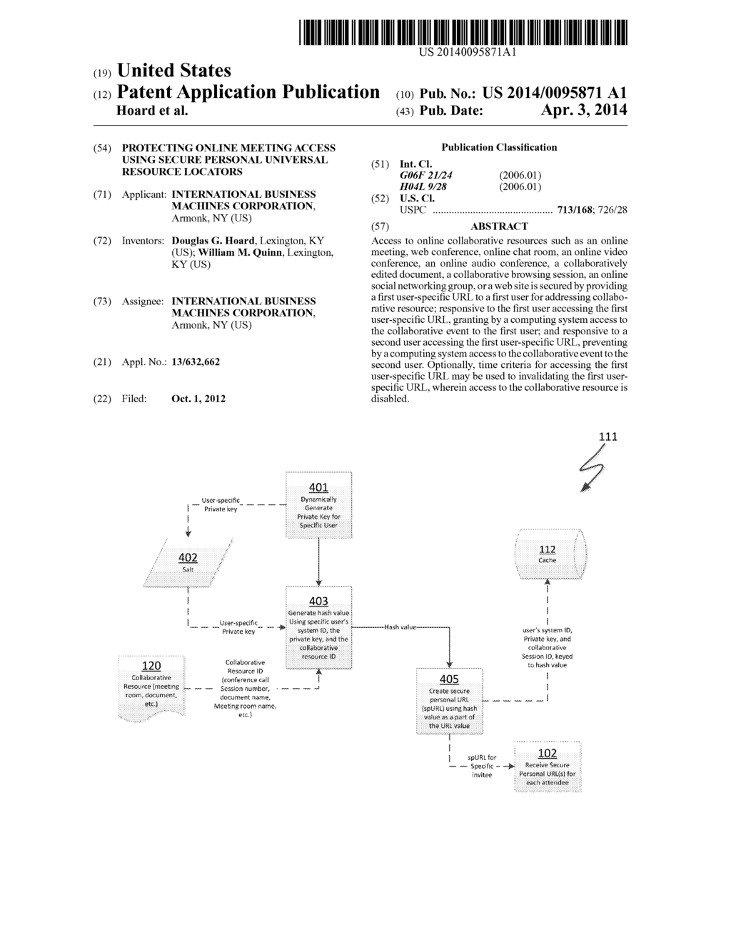 Protecting Online Meeting Access Using Secure Personal Universal Resource     Locators - diagram, schematic, and image 01