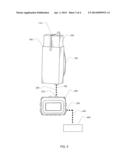 PORTABLE ELECTRONIC DEVICE CARRIER WITH ELECTRONIC INTERFACE FOR     RECHARGING DEVICE BATTERY diagram and image