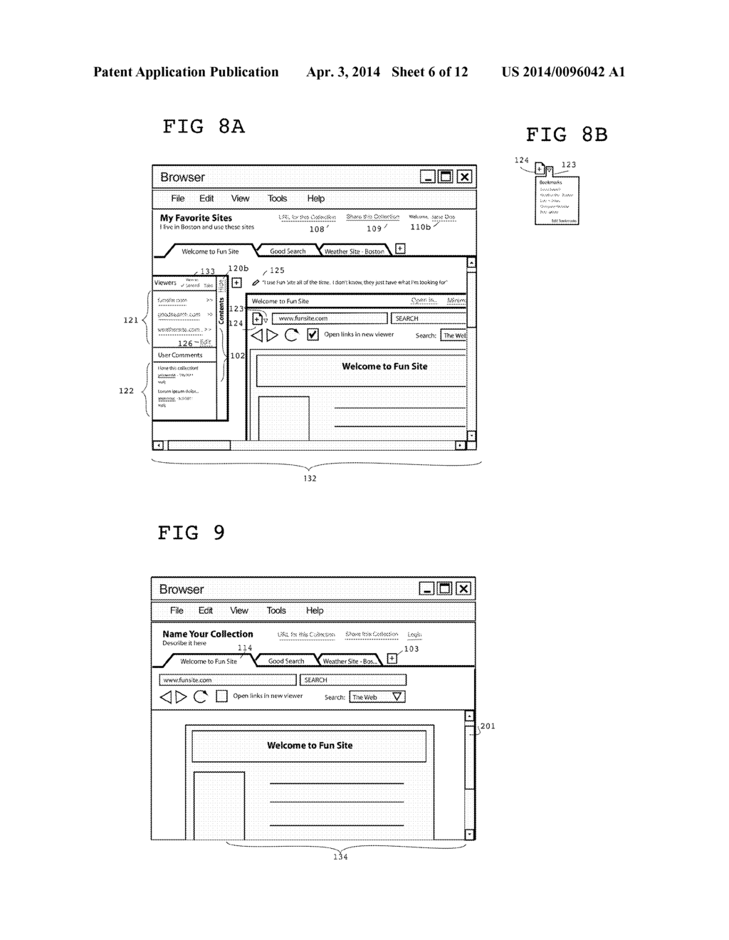 METHOD AND SYSTEM FOR GENERATING AND STORING A COLLECTION OF INTERACTIVE     BROWSERS WITHIN A NAVIGATION PLANE - diagram, schematic, and image 07