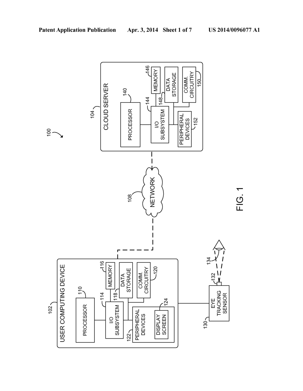 SYSTEM AND METHOD FOR INFERRING USER INTENT BASED ON EYE MOVEMENT DURING     OBSERVATION OF A DISPLAY SCREEN - diagram, schematic, and image 02