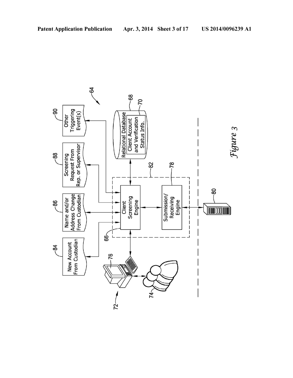 SYSTEMS AND METHODS FOR CLIENT SCREENING IN THE FINANCIAL SERVICES     INDUSTRY - diagram, schematic, and image 04