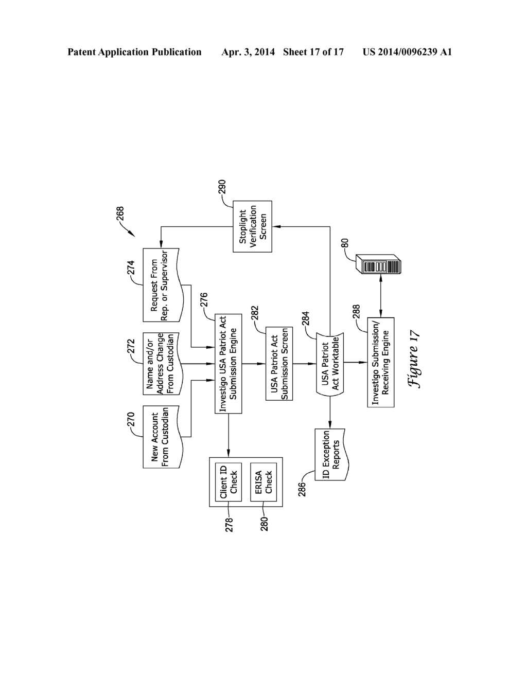 SYSTEMS AND METHODS FOR CLIENT SCREENING IN THE FINANCIAL SERVICES     INDUSTRY - diagram, schematic, and image 18