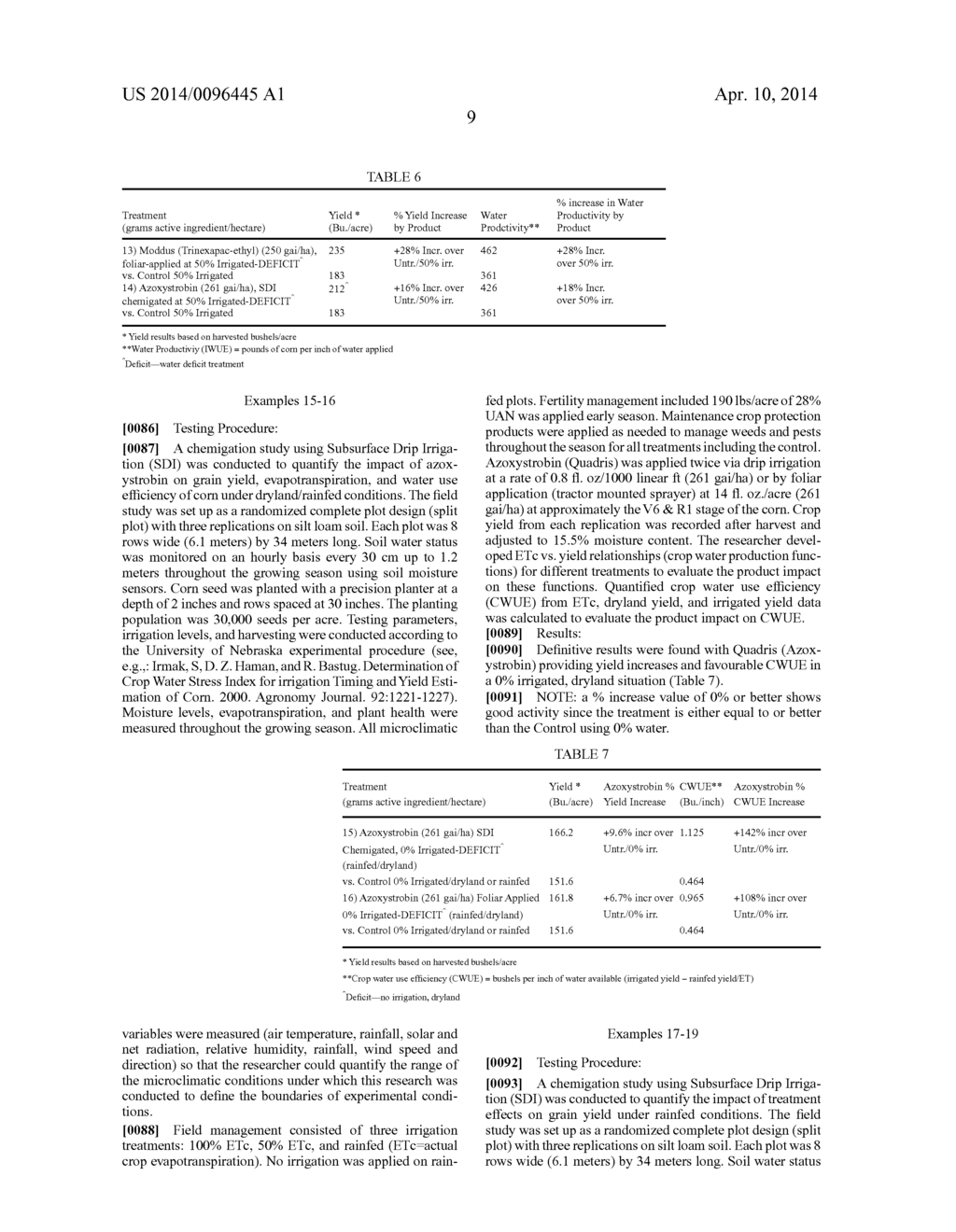 METHOD OF CULTIVATION IN WATER DEFICIT CONDITIONS - diagram, schematic, and image 10