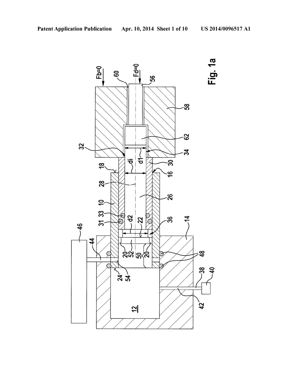 PRIMARY PISTON COMPONENT FOR A MASTER CYLINDER OF A HYDRAULIC BRAKE SYSTEM     AND METHOD OF OPERATING A HYDRAULIC BRAKE SYSTEM - diagram, schematic, and image 02