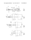 DEVICE FOR CONNECTION BETWEEN A RECIPIENT AND A CONTAINER AND METHOD FOR     ASSEMBLING AND USING SUCH A DEVICE diagram and image