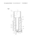 CYLINDER-PISTON UNIT SUITABLE FOR STORING INJECTION SOLUTIONS FOR A     NEEDLE-FREE INJECTOR AND METHOD FOR THE BUBBLE-FREE AUTOMATIC OR MANUAL     FILLING OF THE CYLINDER-PISTON UNIT, ALSO UNDER ATMOSPHERIC PRESSURE diagram and image