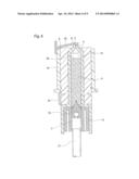 CYLINDER-PISTON UNIT SUITABLE FOR STORING INJECTION SOLUTIONS FOR A     NEEDLE-FREE INJECTOR AND METHOD FOR THE BUBBLE-FREE AUTOMATIC OR MANUAL     FILLING OF THE CYLINDER-PISTON UNIT, ALSO UNDER ATMOSPHERIC PRESSURE diagram and image