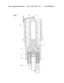 CYLINDER-PISTON UNIT SUITABLE FOR STORING INJECTION SOLUTIONS FOR A     NEEDLE-FREE INJECTOR AND METHOD FOR THE BUBBLE-FREE AUTOMATIC OR MANUAL     FILLING OF THE CYLINDER-PISTON UNIT, ALSO UNDER ATMOSPHERIC PRESSURE diagram and image