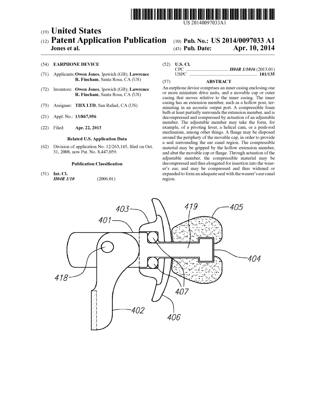 EARPHONE DEVICE - diagram, schematic, and image 01