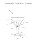 BLOSSOM STEMWARE WITH TOOTHPICK DISPOSER diagram and image