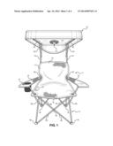 Fan-Cooled Collapsible Canopy Chair diagram and image