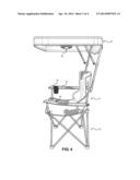 Fan-Cooled Collapsible Canopy Chair diagram and image