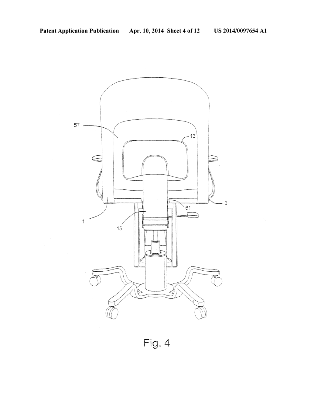 MOBILE ERGONOMIC ROTATING ADJUSTABLE CHAIR WITH LUMBAR SUPPORT - diagram, schematic, and image 05