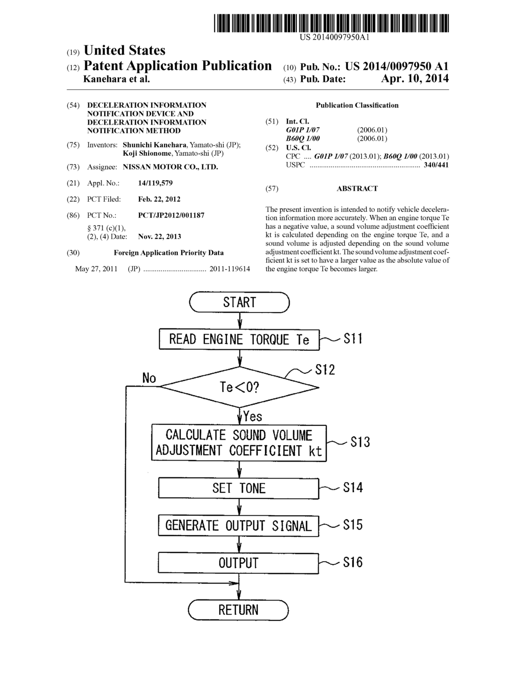 DECELERATION INFORMATION NOTIFICATION DEVICE AND DECELERATION INFORMATION     NOTIFICATION METHOD - diagram, schematic, and image 01