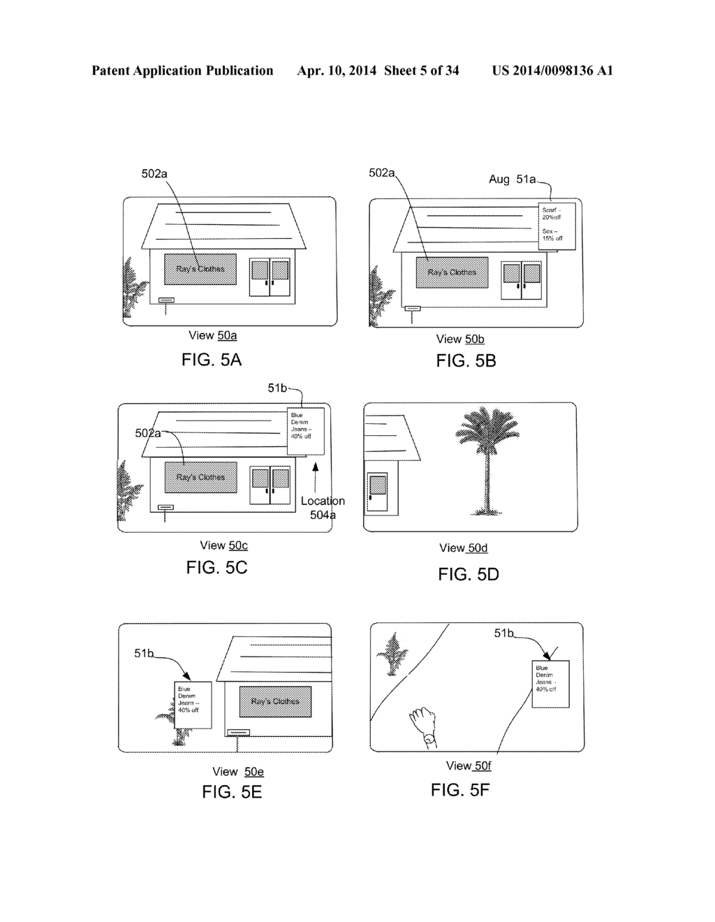 DISPLAYING IN RESPONSE TO DETECTING ONE OR MORE USER BEHAVIORS ONE OR MORE     SECOND AUGMENTATIONS THAT ARE BASED ON ONE OR MORE REGISTERED FIRST     AUGMENTATIONS - diagram, schematic, and image 06