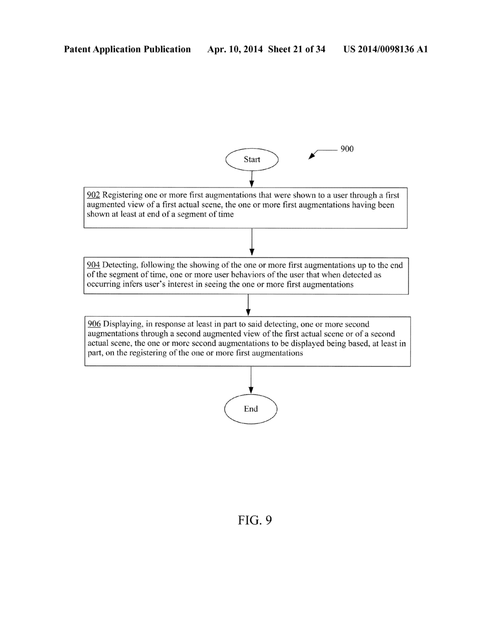 DISPLAYING IN RESPONSE TO DETECTING ONE OR MORE USER BEHAVIORS ONE OR MORE     SECOND AUGMENTATIONS THAT ARE BASED ON ONE OR MORE REGISTERED FIRST     AUGMENTATIONS - diagram, schematic, and image 22