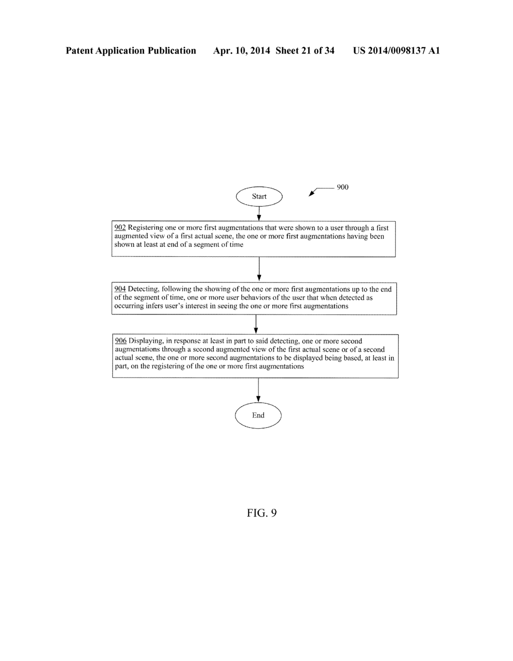 DISPLAYING IN RESPONSE TO DETECTING ONE OR MORE USER BEHAVIORS ONE OR MORE     SECOND AUGMENTATIONS THAT ARE BASED ON ONE OR MORE REGISTERED FIRST     AUGMENTATIONS - diagram, schematic, and image 22