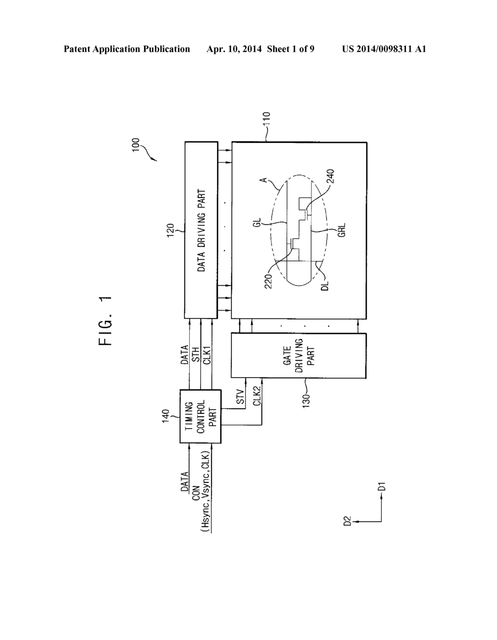 DISPLAY SUBSTRATE, METHOD OF MANUFACTURING THE SAME AND DISPLAY PANEL     HAVING THE SAME - diagram, schematic, and image 02