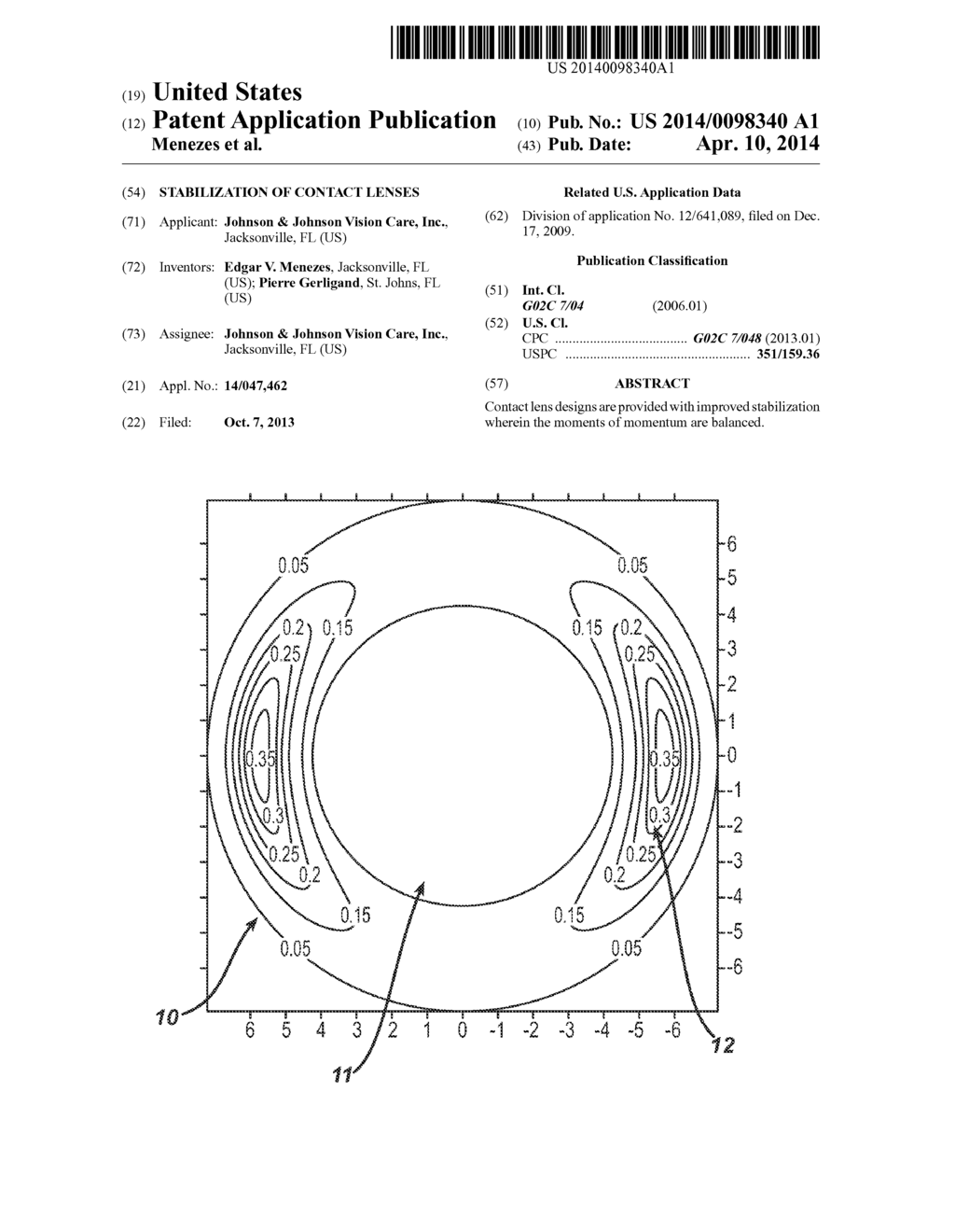 STABILIZATION OF CONTACT LENSES - diagram, schematic, and image 01