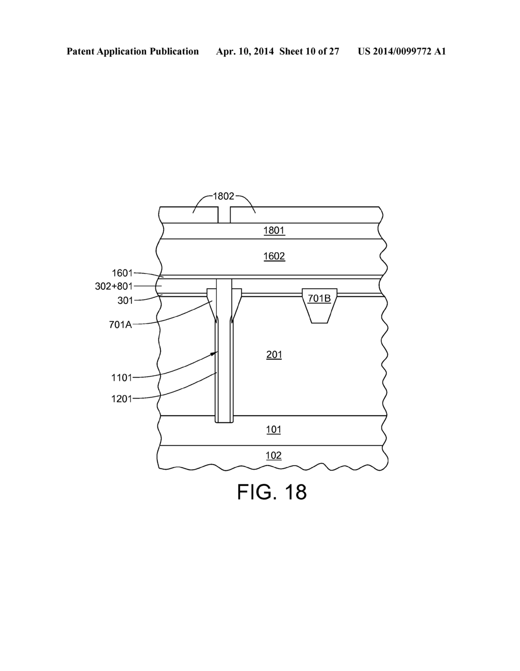 METHOD OF FORMING A BACKSIDE CONTACT STRUCTURE HAVING SELECTIVE SIDE-WALL     ISOLATION - diagram, schematic, and image 11