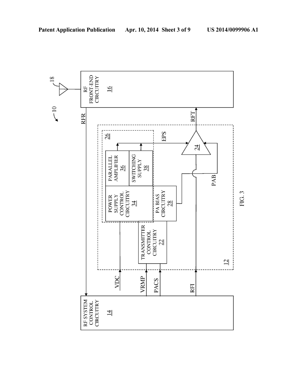 REDUCING EFFECTS OF RF MIXER-BASED ARTIFACT USING PRE-DISTORTION OF AN     ENVELOPE POWER SUPPLY SIGNAL - diagram, schematic, and image 04