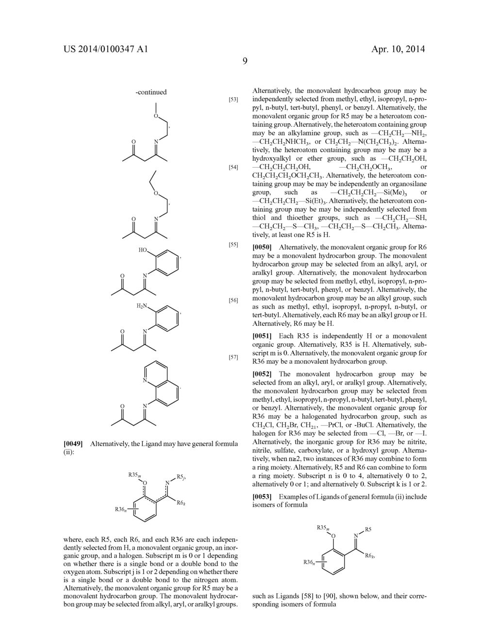 Metal Containing Condensation Reaction Catalysts, Methods for Preparing     the Catalysts, and Compositions Containing the Catalysts - diagram, schematic, and image 10